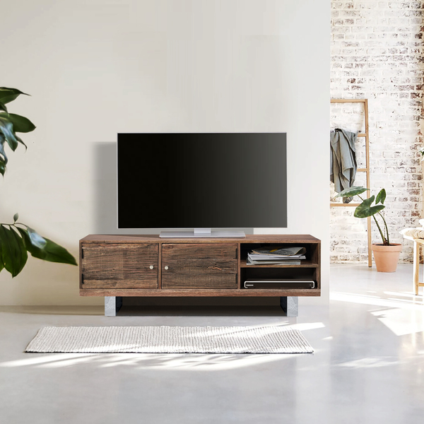 Railway Sleeper TV Cabinet With 2 Doors by Indus Valley