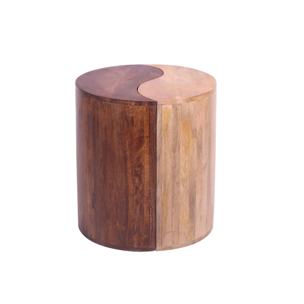 Dual-Tone Round Side Table by Indus Valley