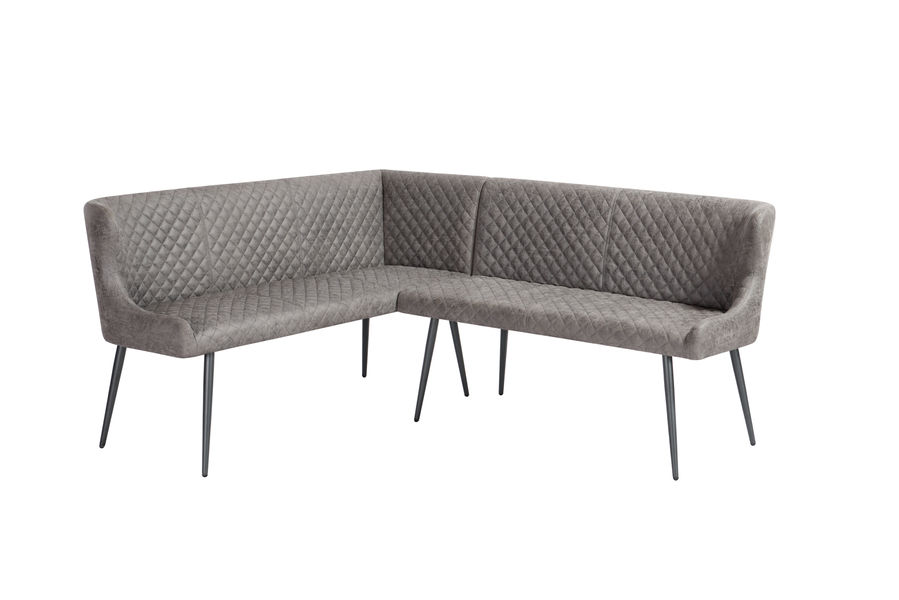 Hoxton Curved Corner Bench LHF Grey by Indus Valley