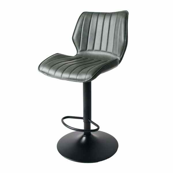 Alfa Gas Lift Bar Stool Vegan Leather Forest Green SET OF 2 by Monologue | Style Our Home