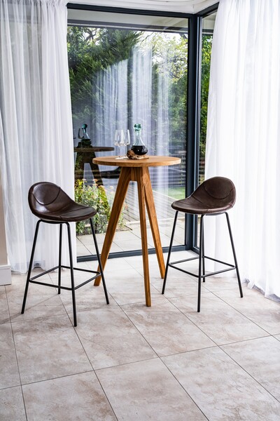 Baseball Barstool Chestnut SET OF 2 by Monologue | Style Our Home