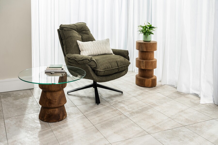 Padstow Easy Chair - Olive Green Twill by Monologue | Style Our Home