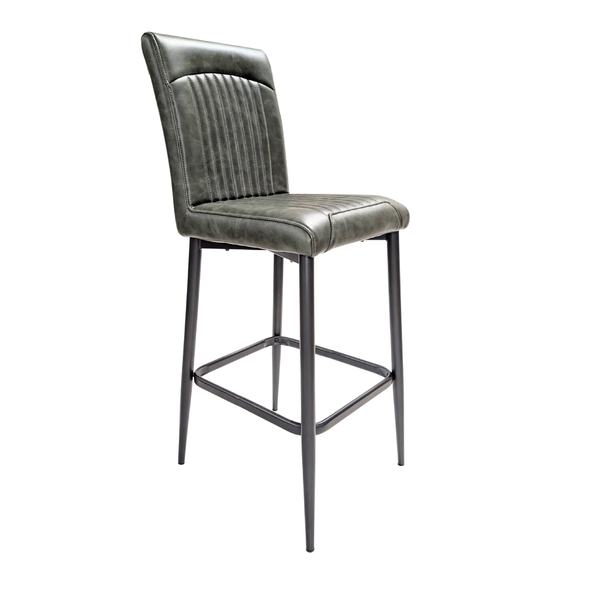 Lancia Barstool Vegan Leather Forest Green SET OF 2 by Monologue | Style Our Home
