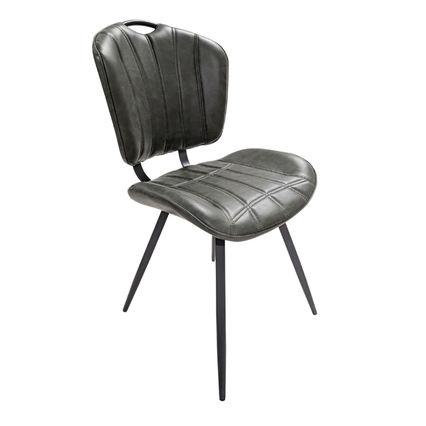 Healey Vegan Leather Chair Forest Green SET OF 2 by Monologue | Style Our Home