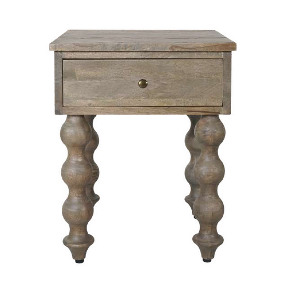Carob Bedside - Greywash by Monologue | Style Our Home