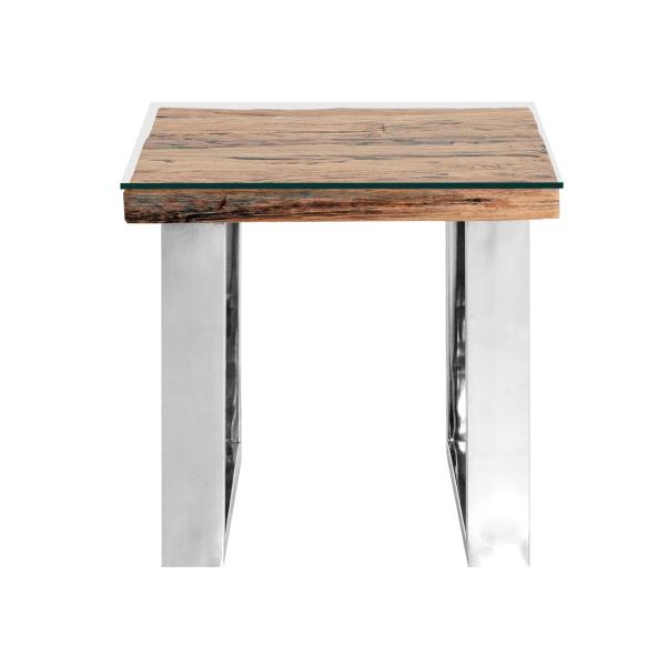 Railway Sleeper Lamp Table by Indus Valley