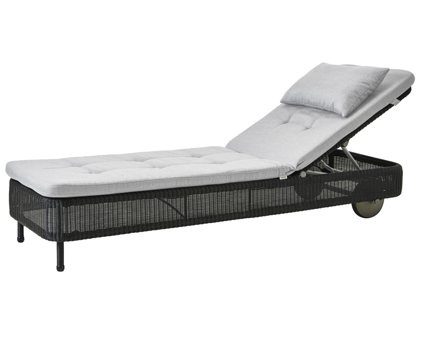 Presley Black Sunbed - Light Grey Natté by Cane-line | Style Our home