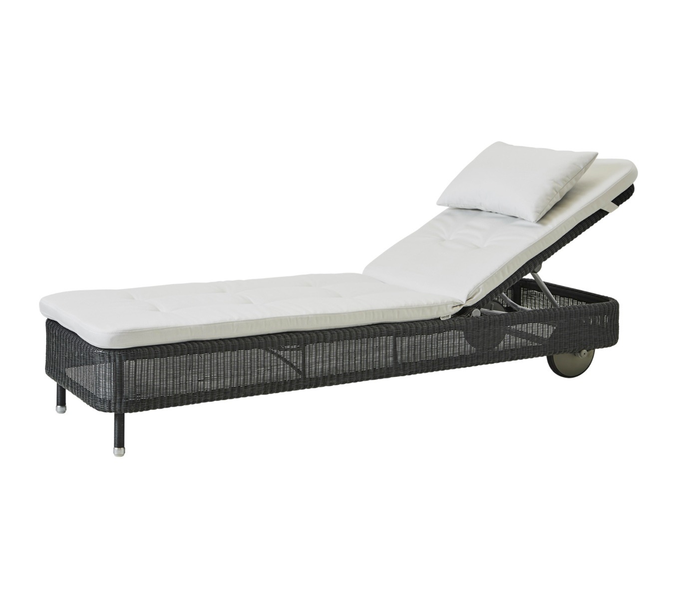 Presley Graphite Sunbed - White Natté by Cane-line | Style Our home
