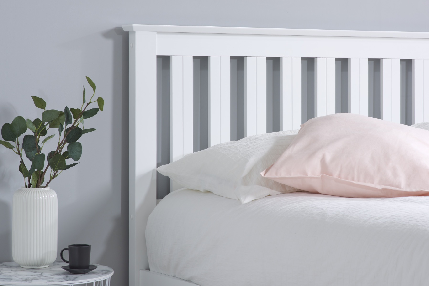 Phoenix White Small Double Ottoman Bed