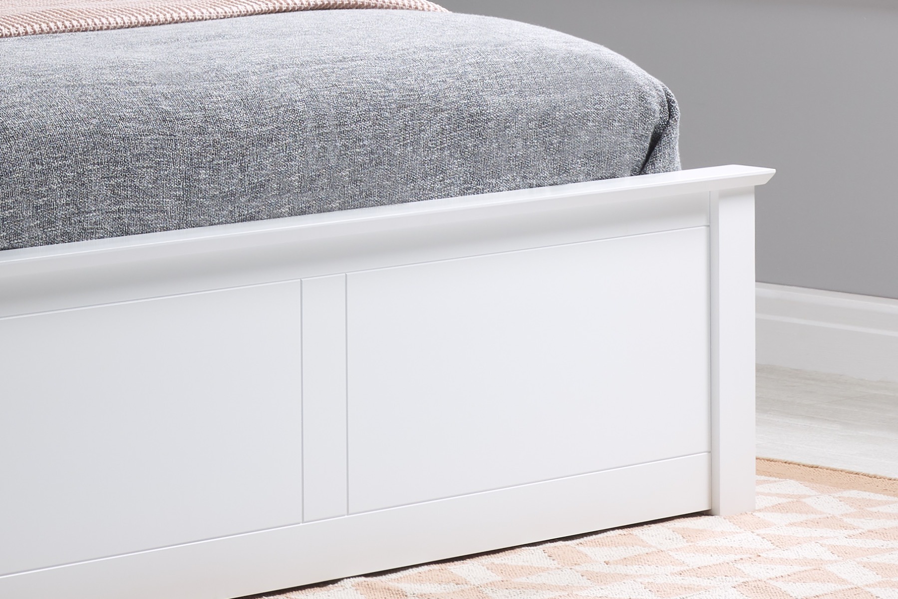 Phoenix White Small Double Ottoman Bed