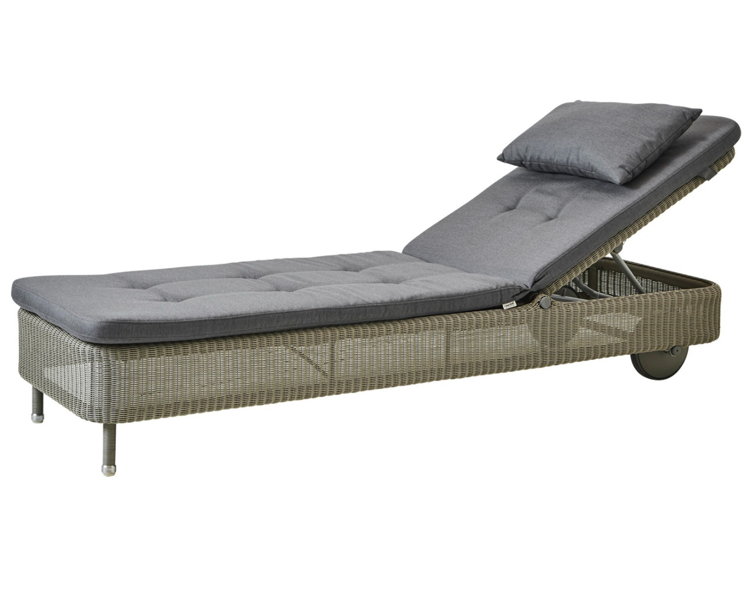 Presley Taupe Sunbed - Grey Natté by Cane-line | Style Our home