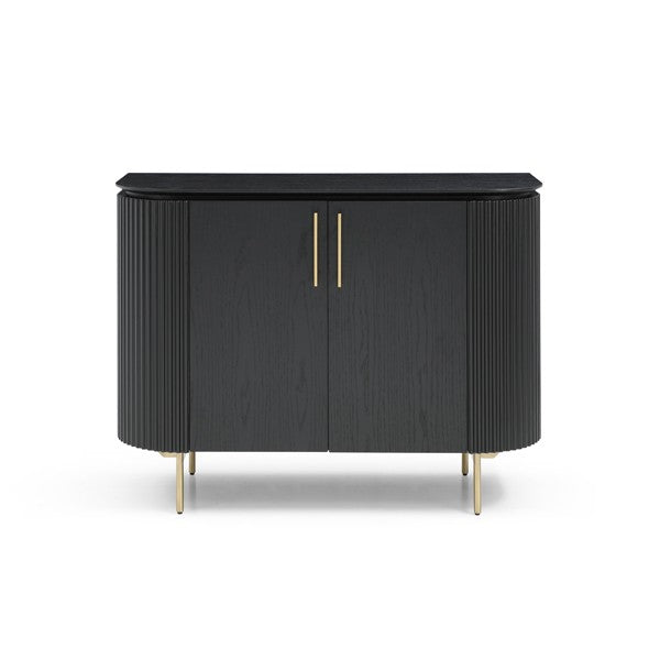 Lantine 2 Door Cabinet - Matte Black Oak by Tommy Franks | Style Our Home
