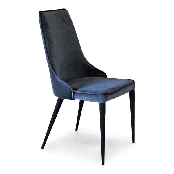 Alain Dining Chair - Set of 2 - Navy Velvet by Tommy Franks | Style Our Home