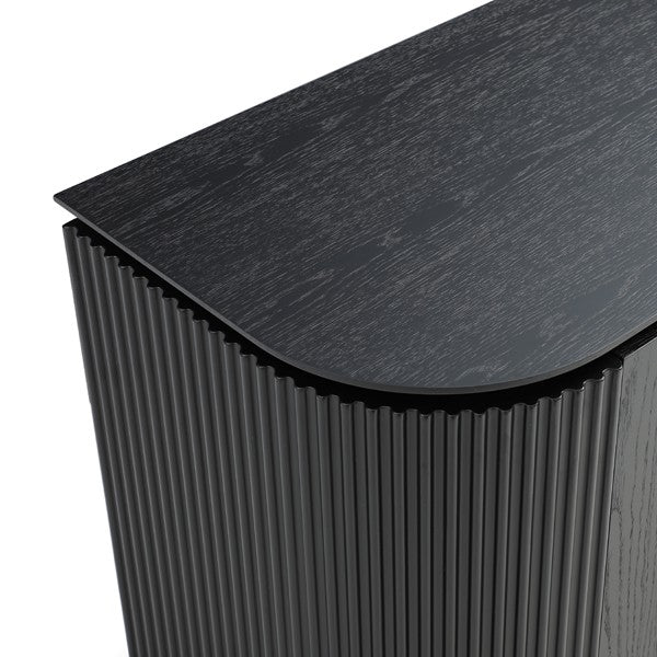 Lantine 2 Door Cabinet - Matte Black Oak by Tommy Franks | Style Our Home