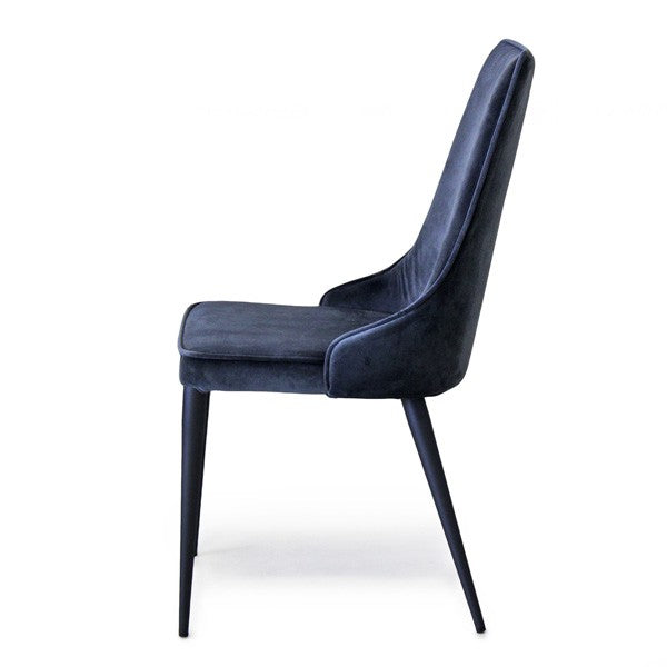 Alain Dining Chair - Set of 2 - Navy Velvet by Tommy Franks | Style Our Home