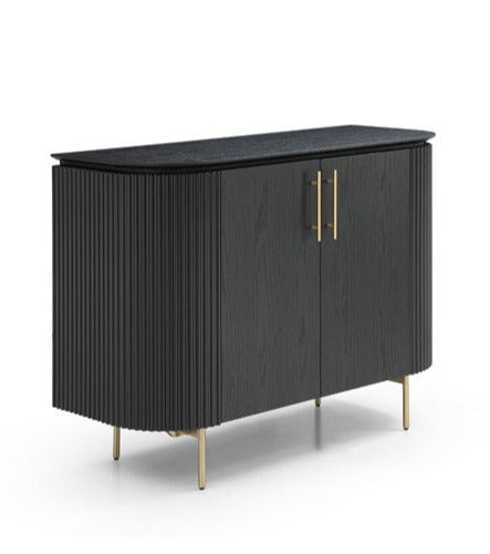 Lantine 2 Door Cabinet - Matte Black Oak by Tommy Franks | Style Our Home