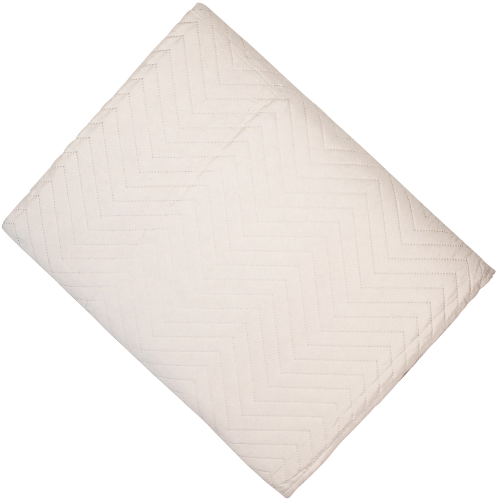 Cotton Like Chevron Quilt Ivory by Malini | Style Our Home