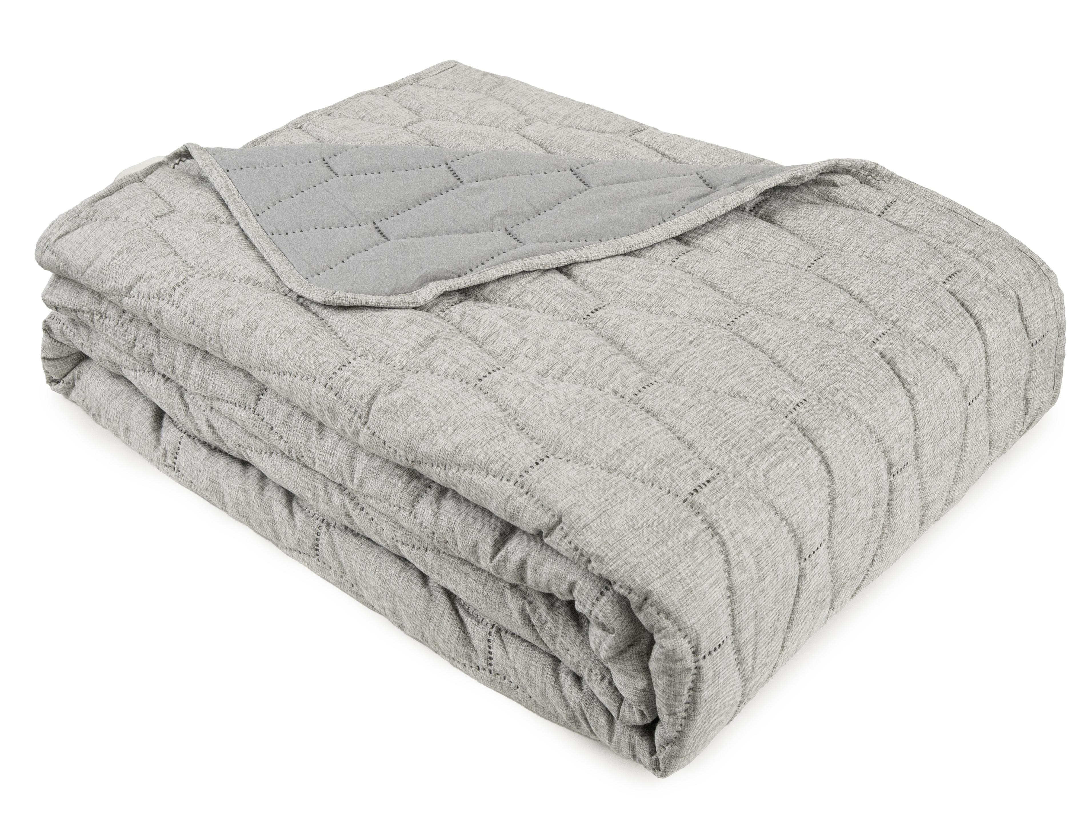 Melange Linen Look Quilt -Grey by Malini | Style Our Home