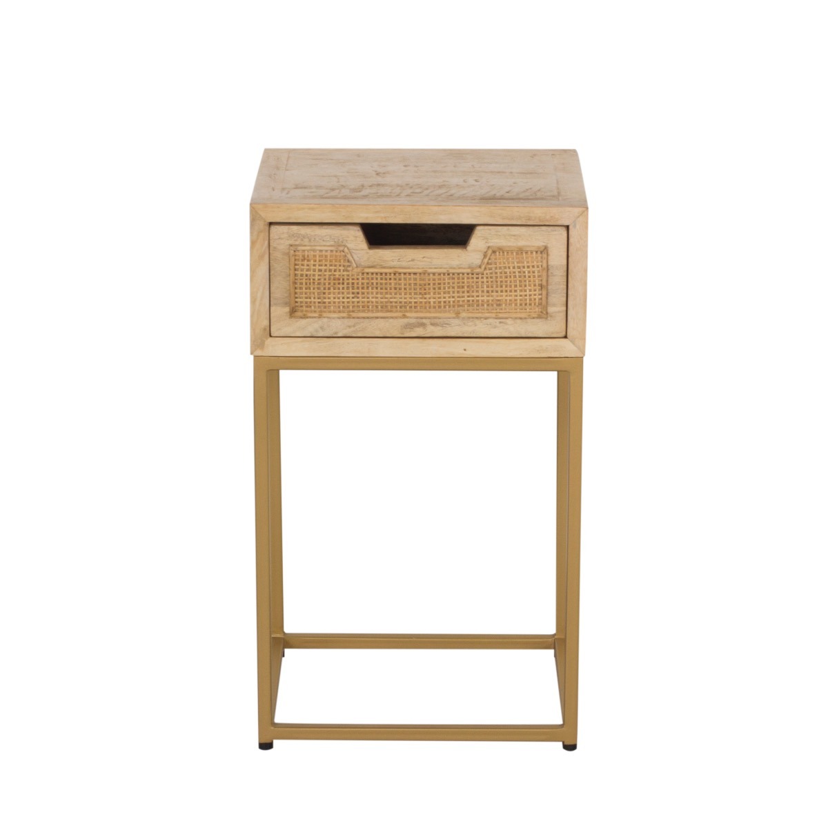 Rattan 1 Draw Side Table