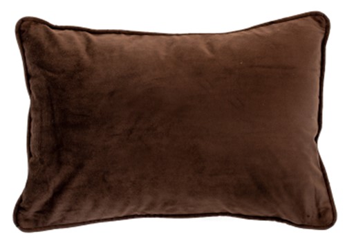 Velvet Piped Cushion Chocolate Size by Malini | Style Our Home