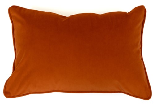 Matt Poly Velvet With Piping Orange by Malini | Style Our Home