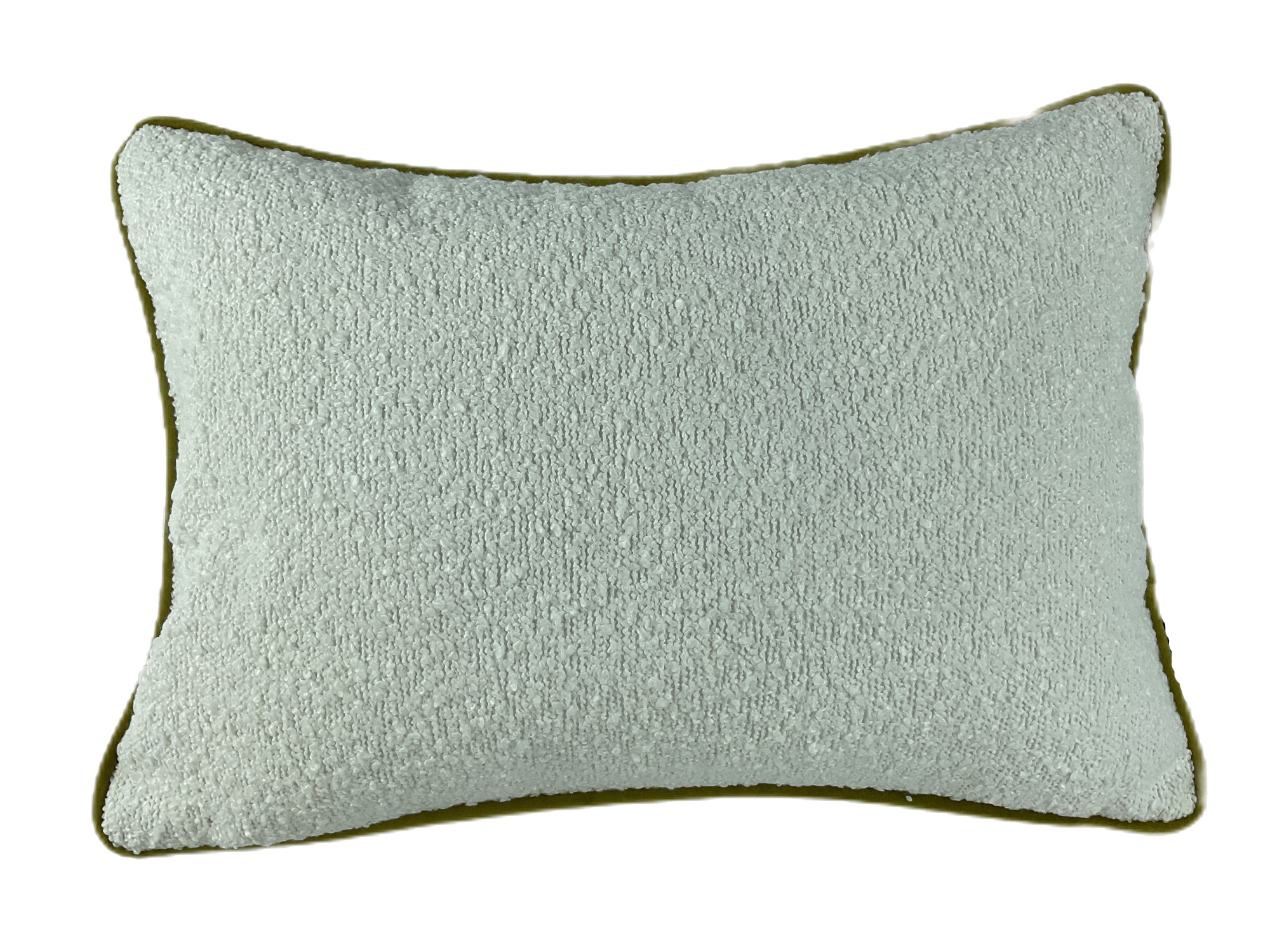 Dble Side Boucle With Contrast Piping Swampgreen by Malini | Style Our Home