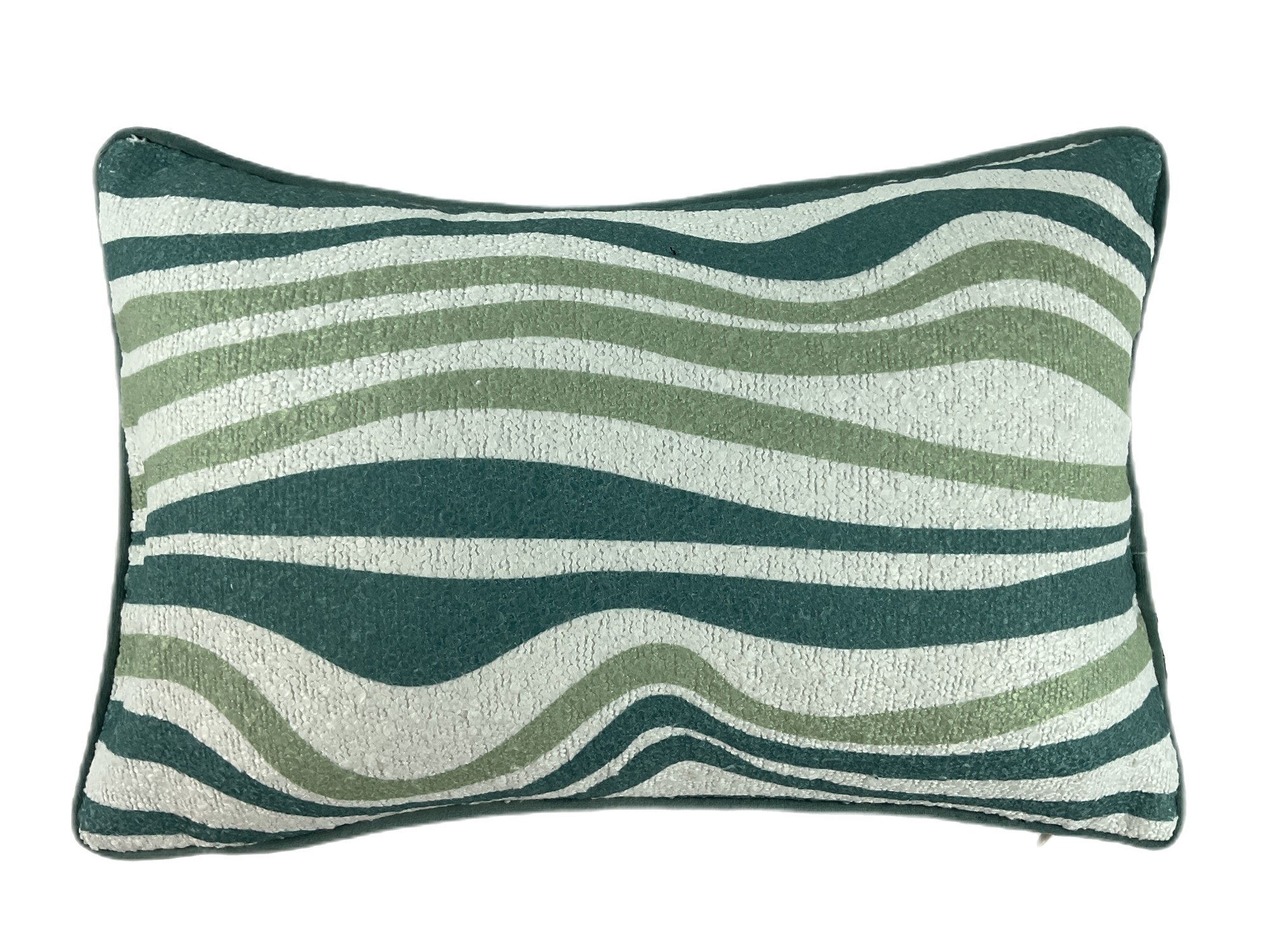 Wave Print On Boucle Seafoam by Malini | Style Our Home