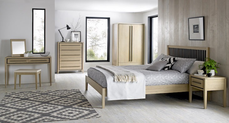 Bentley Designs Rimini Aged & Weathered Oak Double Bed - 135cm 