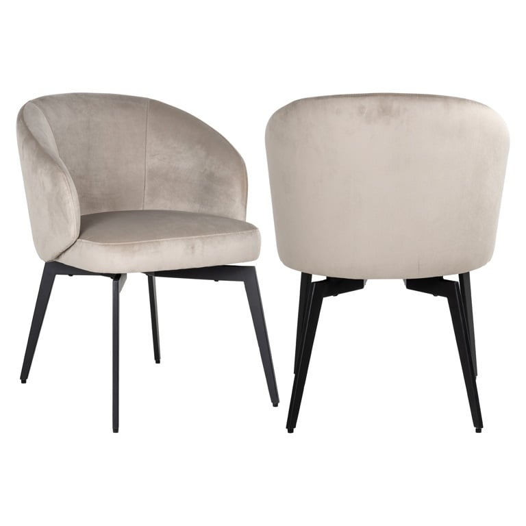 Amphara Khaki Velvet Chair by Richmond Interiors | Style Our Home