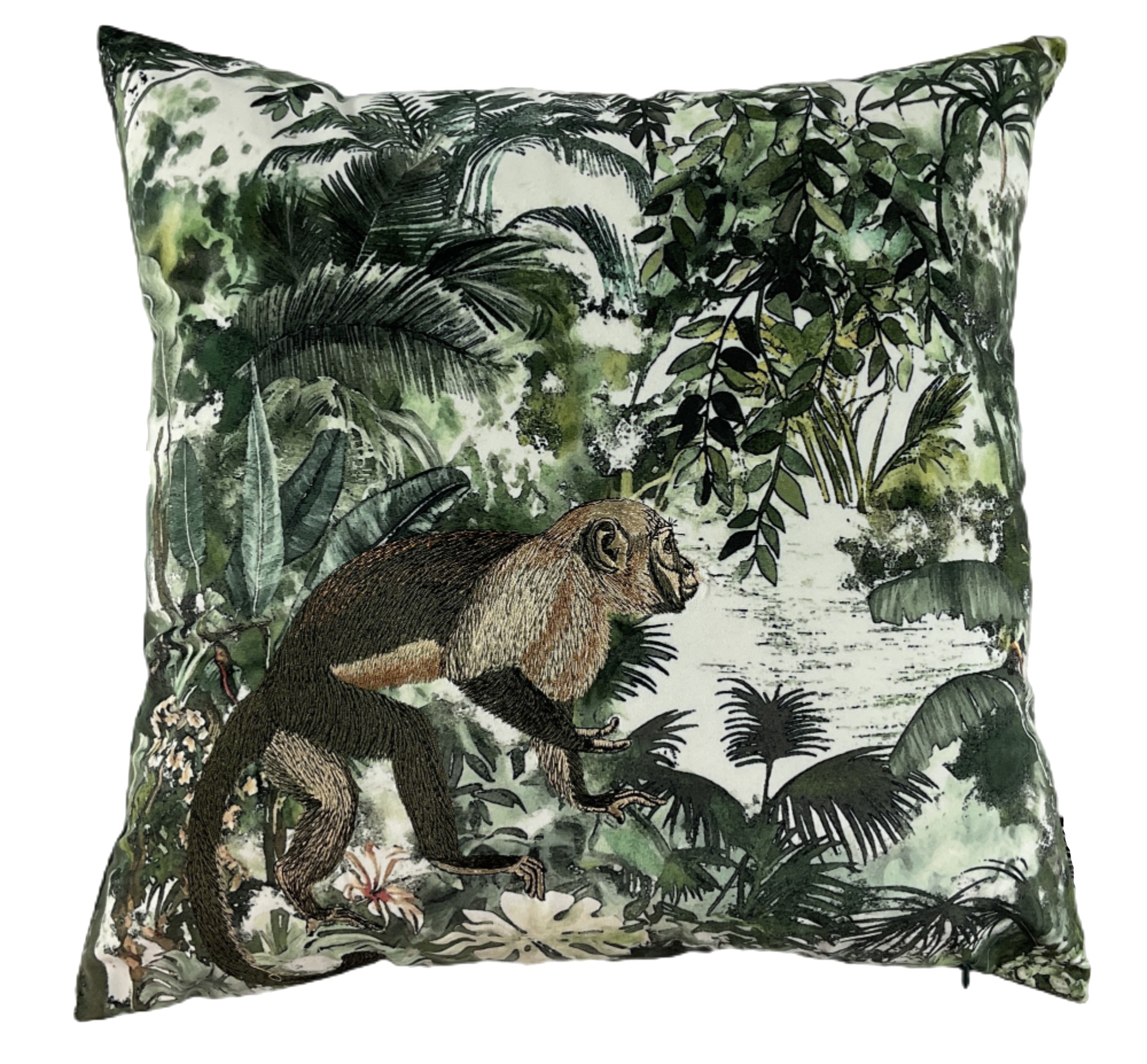 Embroidered Monkey Jungle Print by Malini | Style Our Home