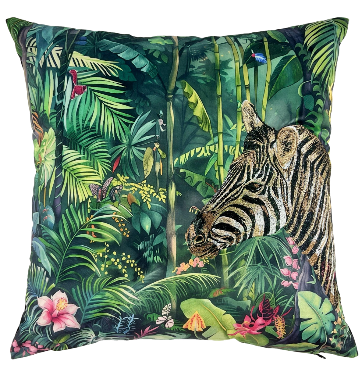 Emb Zebra Cushion In Wild by Malini | Style Our Home