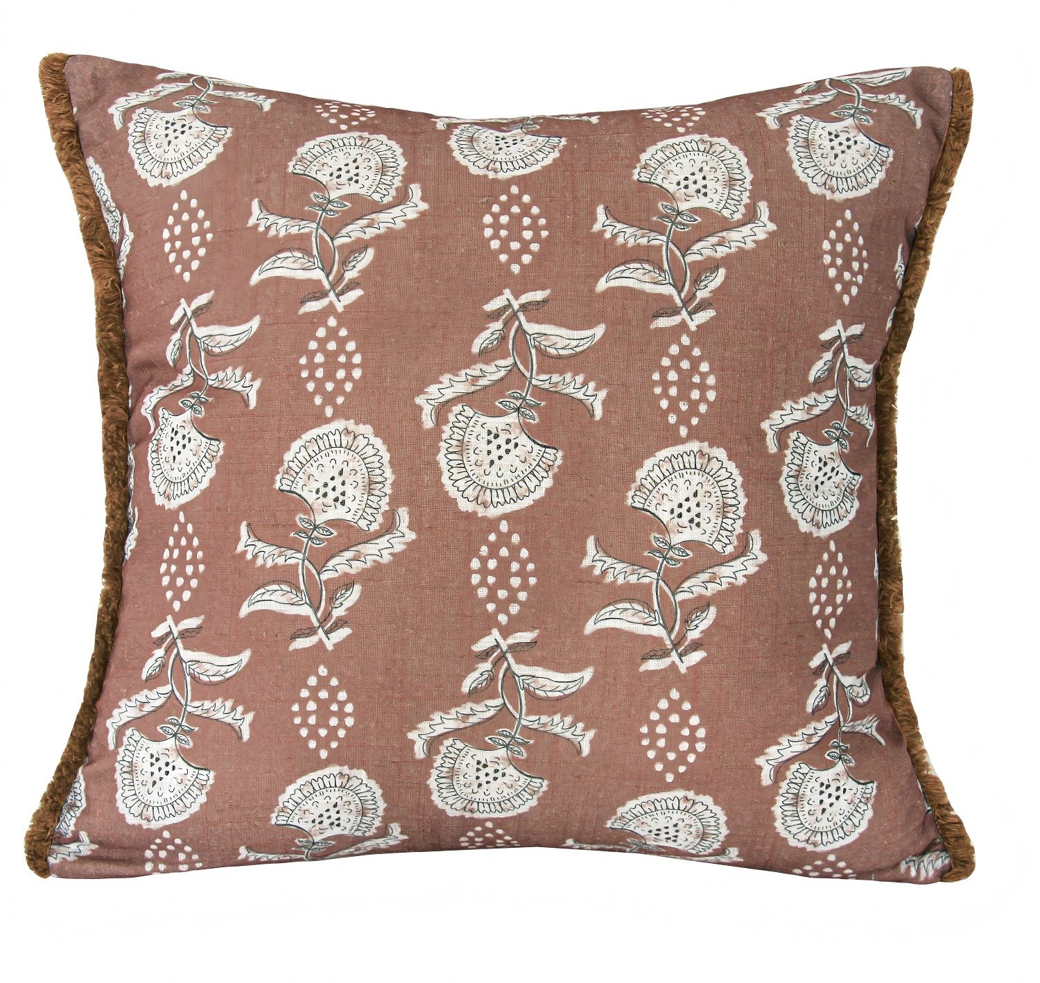 Block Floral Print Rosewood by Malini | Style Our Home