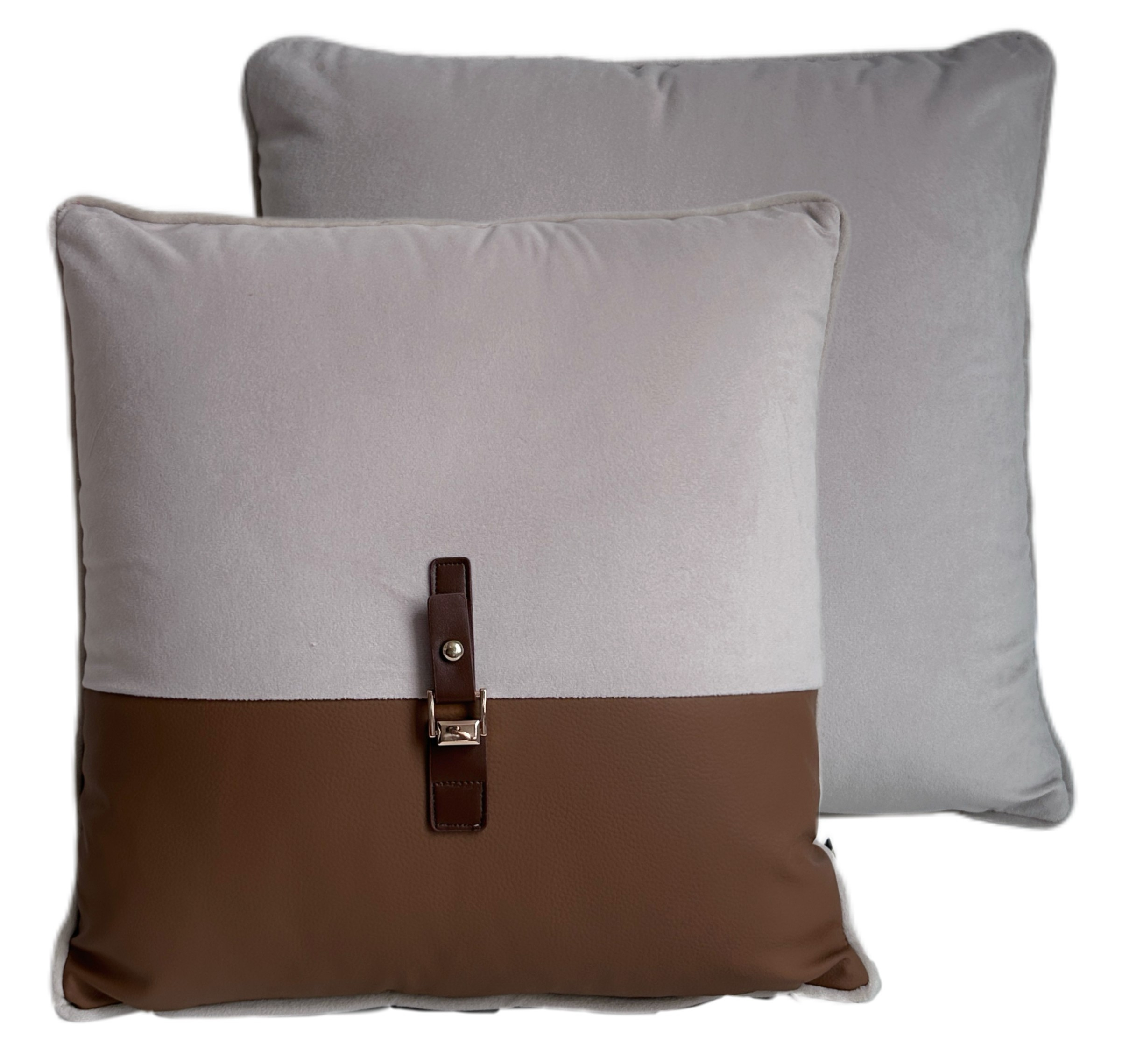 Paul Moneypenny Buckle Cushion Neutral by Malini | Style Our Home
