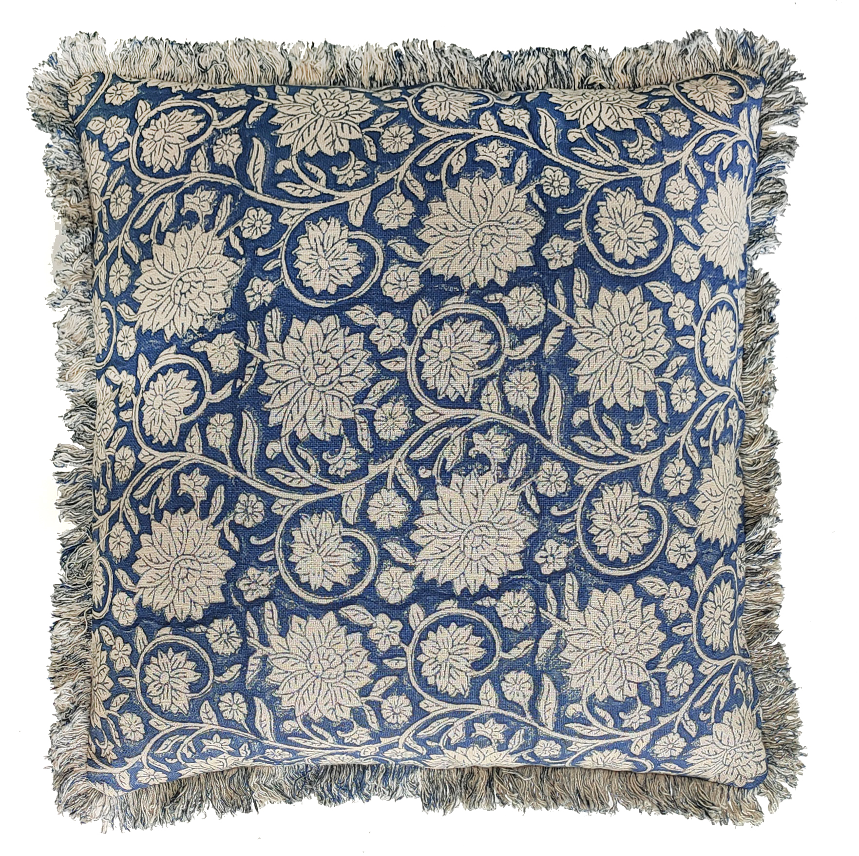 Floraltrellis Block Print Indigo by Malini | Style Our Home