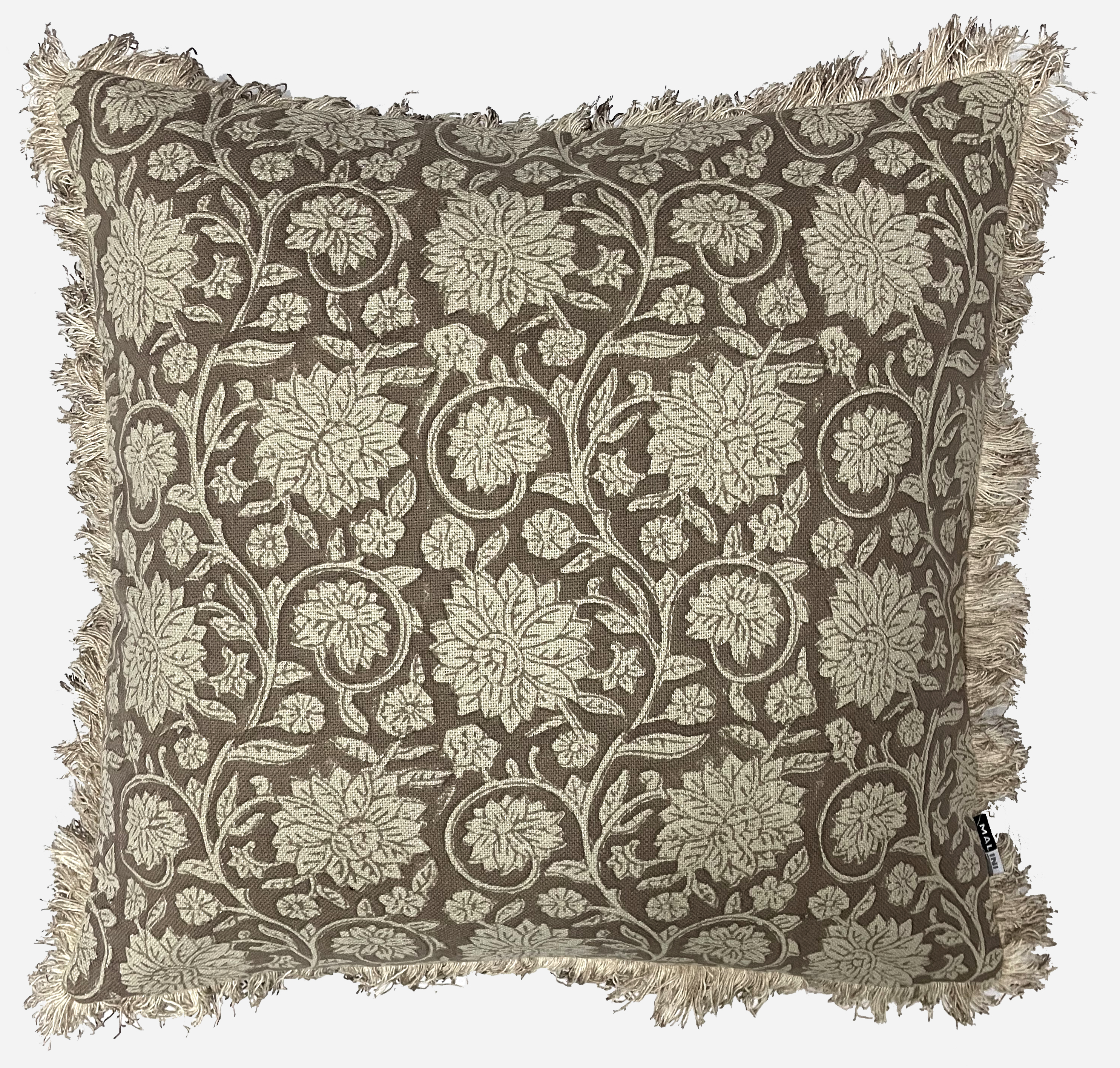 Block Printed Cushion Natural Cms by Malini | Style Our Home
