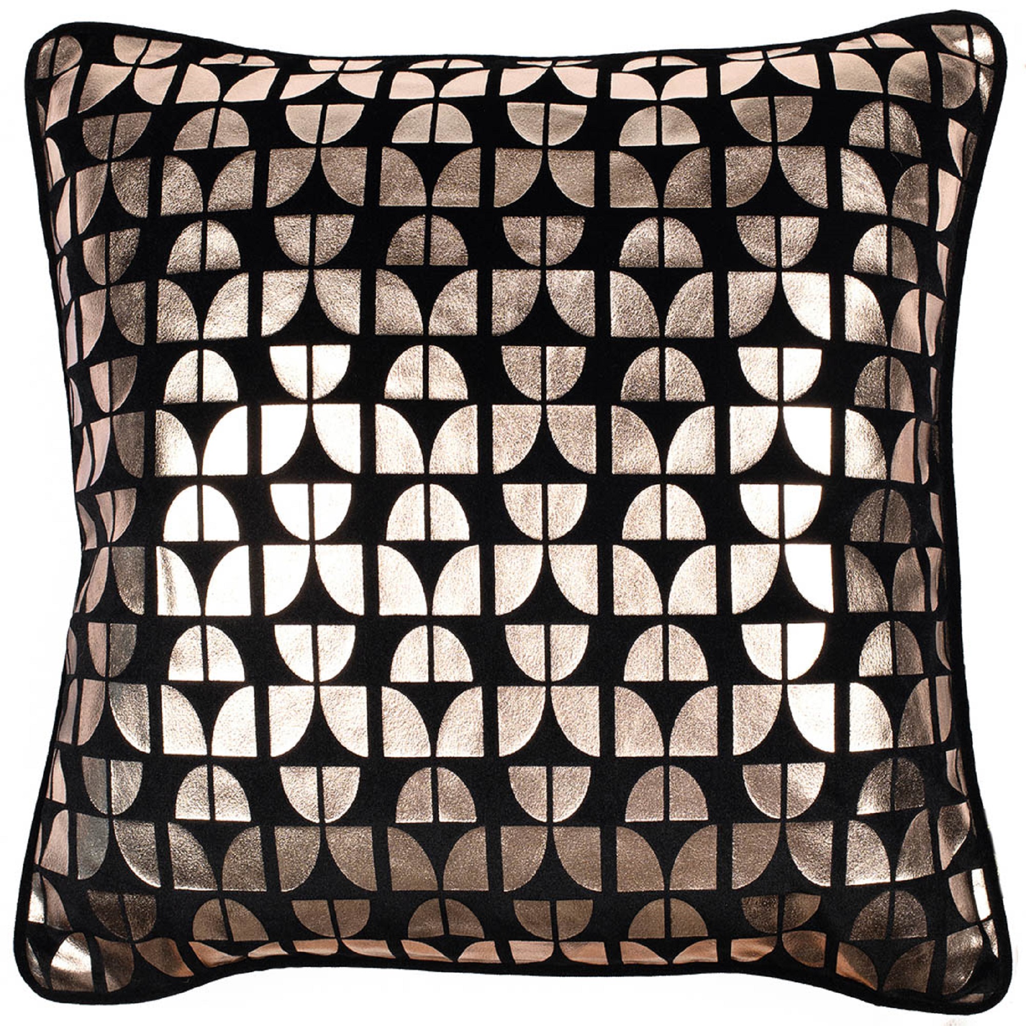 Velv Geo Gold On Black by Malini | Style Our Home