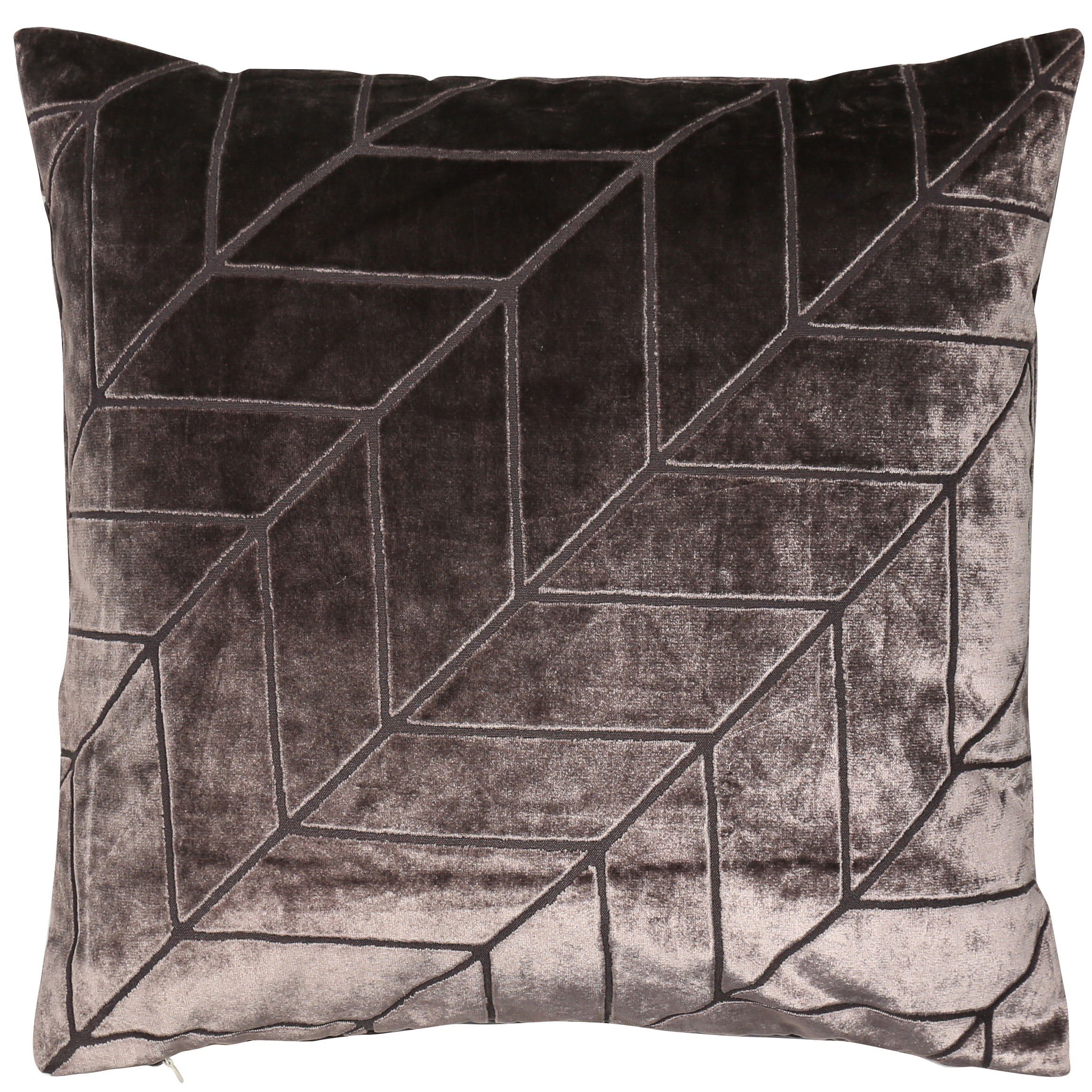 Cut Velvet Chevrons Truffle Hoxley by Malini | Style Our Home