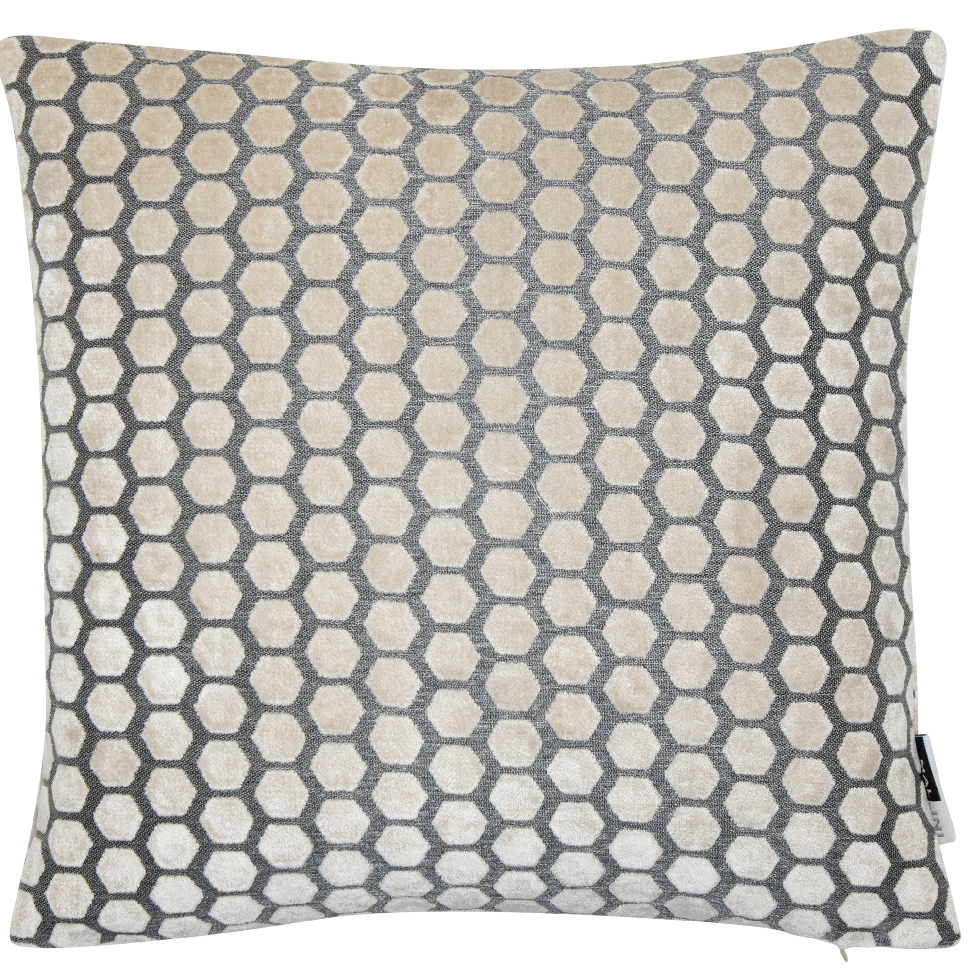 Small Hex Cut Velvet  Cream by Malini | Style Our Home