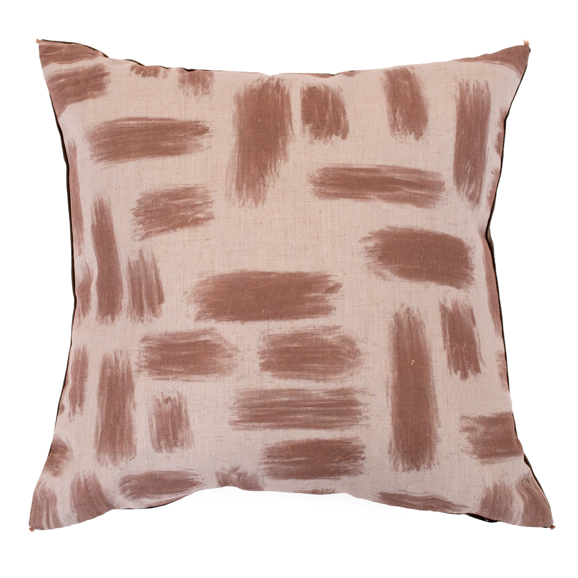 Abstract Printed Lines On Linen Taupe by Malini | Style Our Home