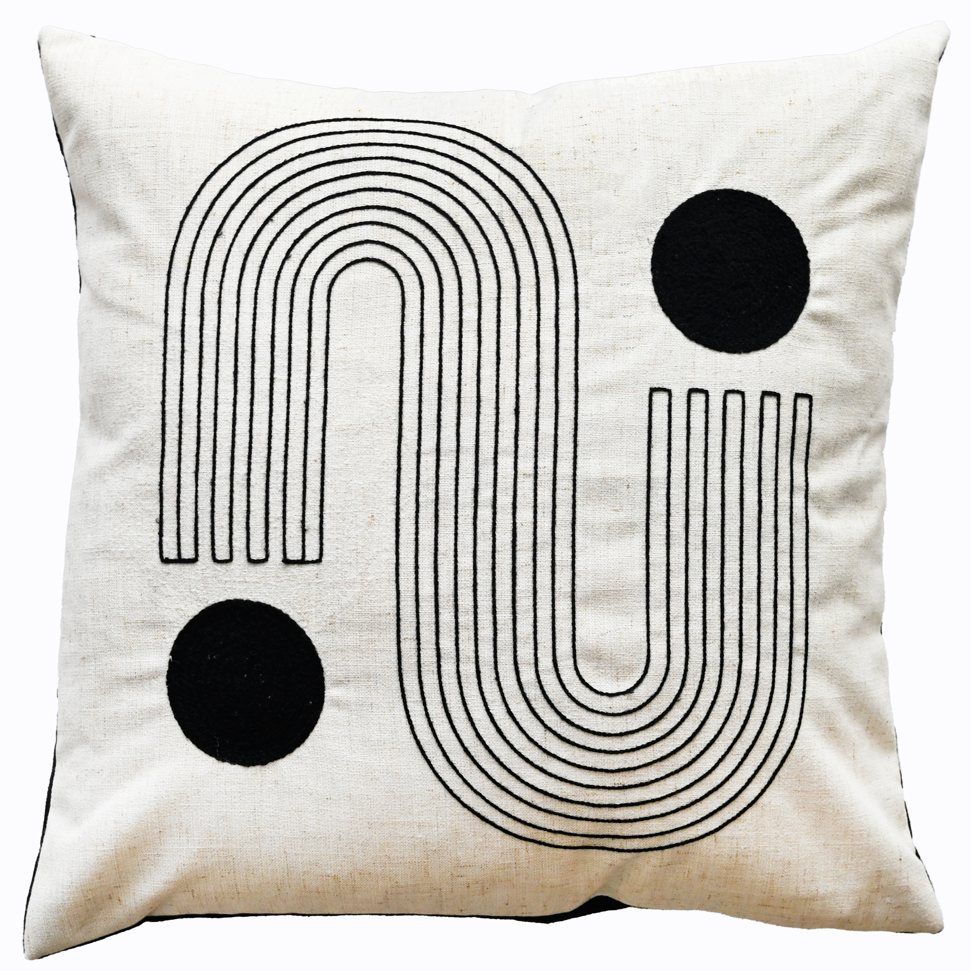 Art Deco Design With Chain Crewel Stitch Blac by Malini | Style Our Home
