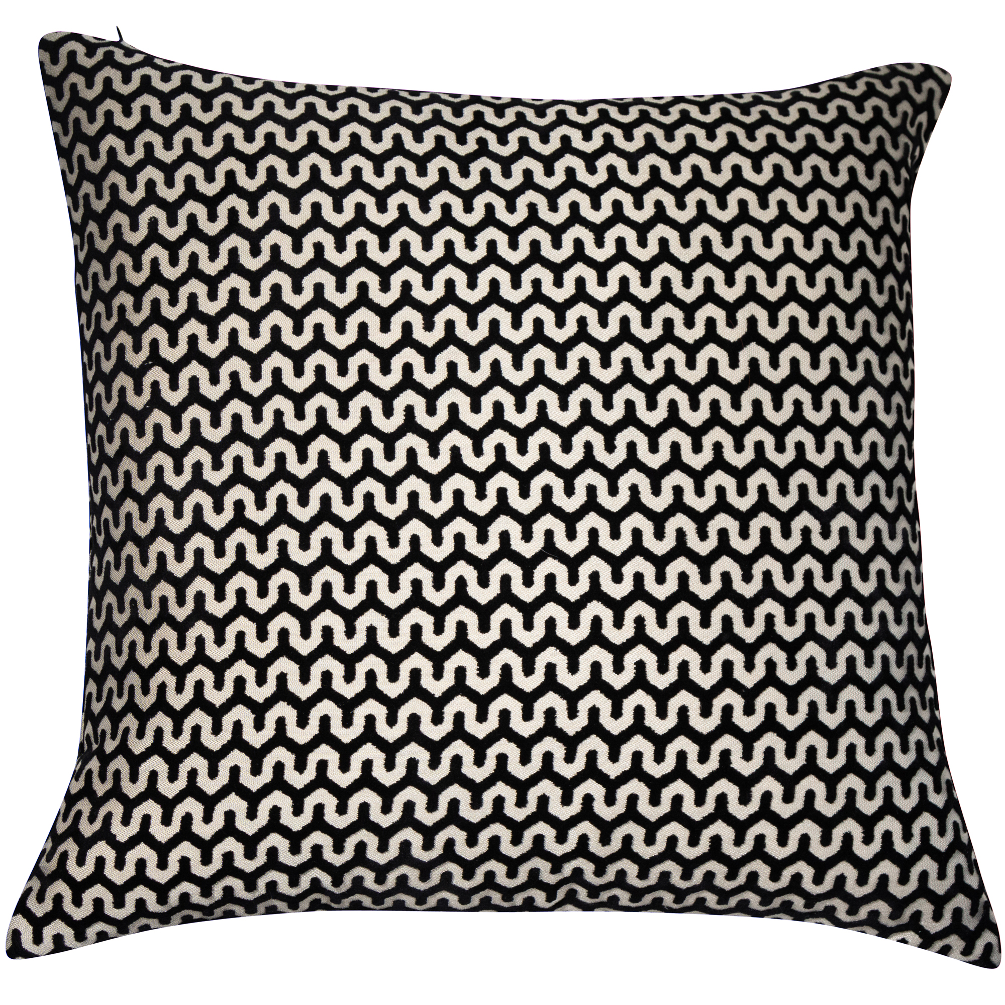 Cut Velvet Wave Oslo Black by Malini | Style Our Home