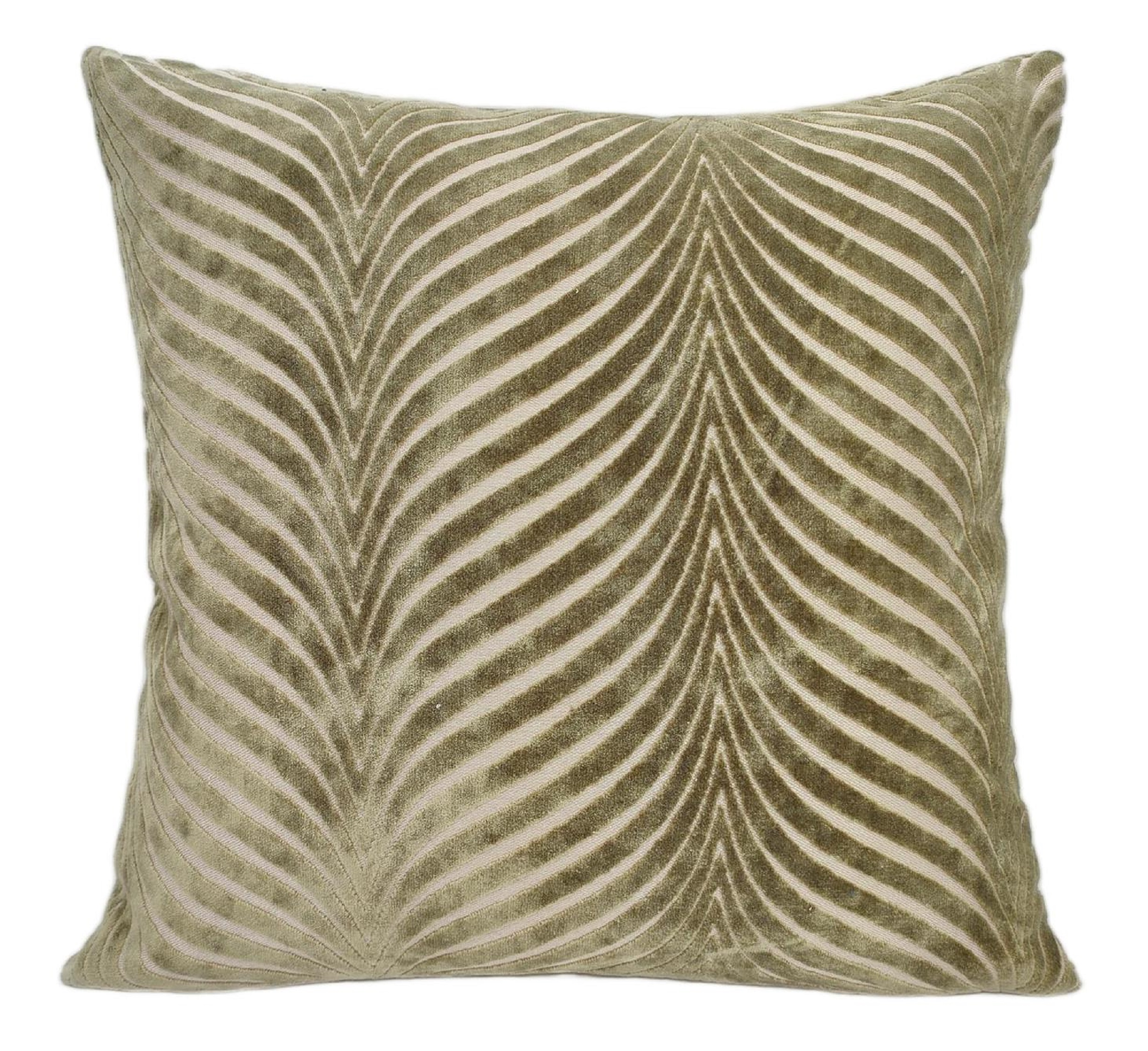 Cut Velvet Fan Sc Rada Olive by Malini | Style Our Home