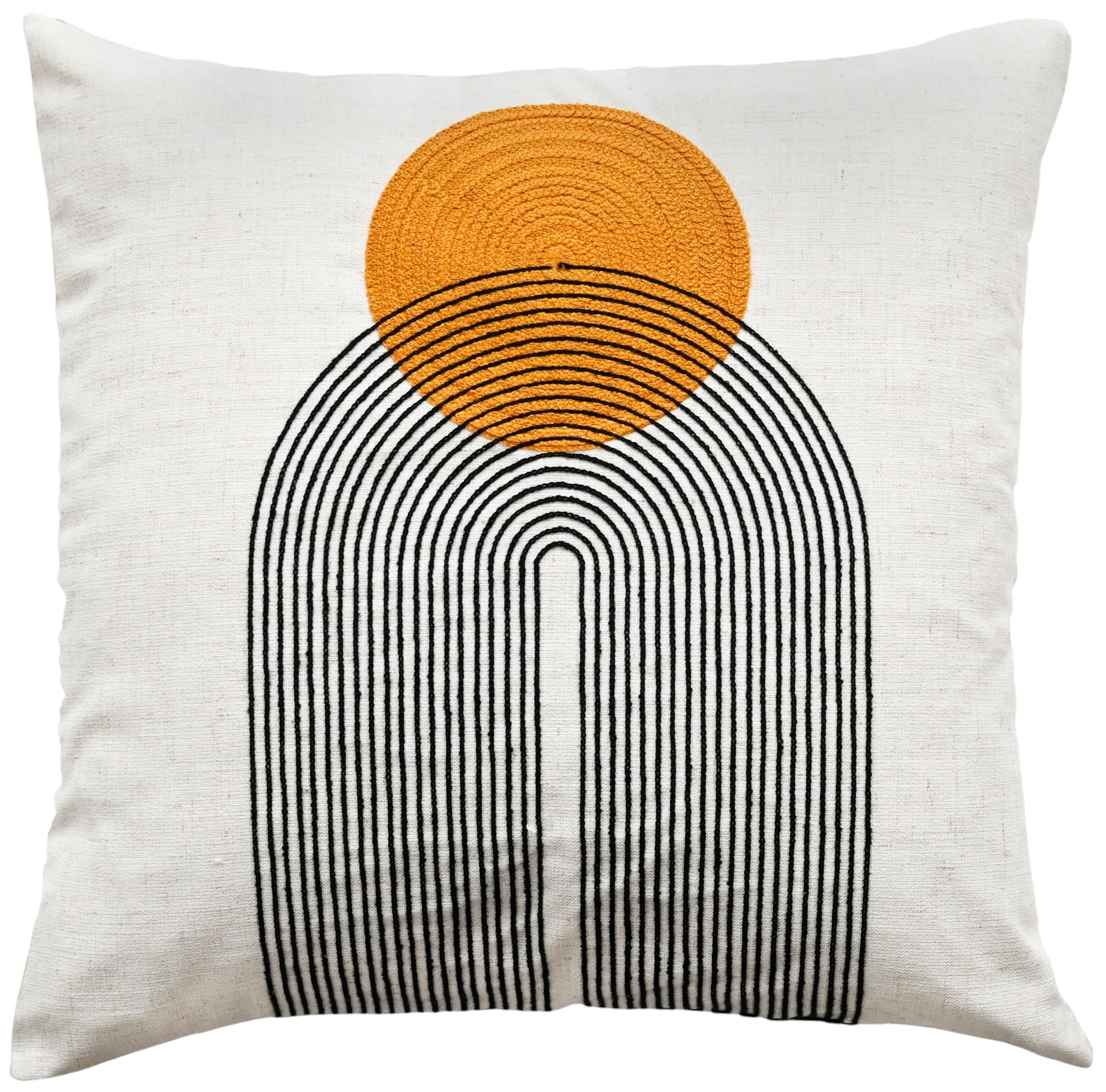 Art Deco Design With Chain Crewel Stitch Rust by Malini | Style Our Home