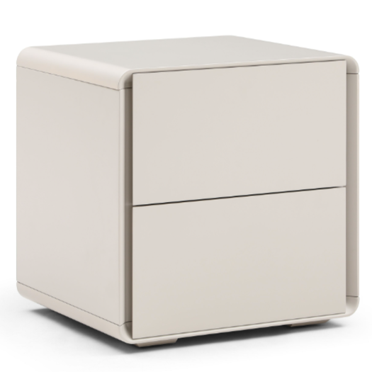 Kota Bedside Table - Matte Beige by Tommy Franks | Style Our Home