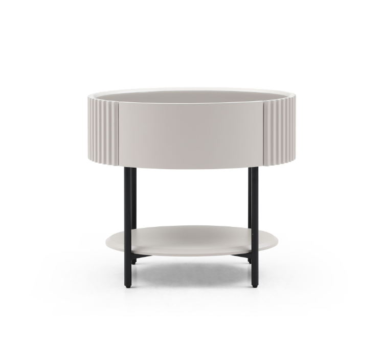 Avola Bedside Table - Matte Beige by Tommy Franks | Style Our Home