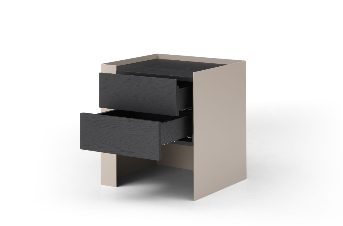 Tunica Bedside Table - Taupe - Pair by Tommy Franks | Style Our Home