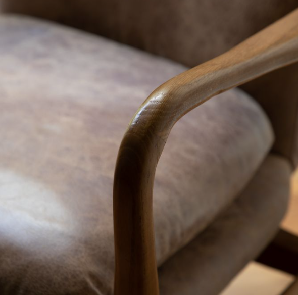 Jensen Brown Leather Armchair by Gallery Direct | Style Our Home