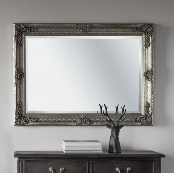 Abbey Silver Rectangle Mirror by Gallery Direct | Style Our Home