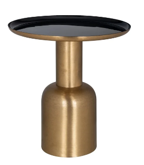 Xara 50cm Brushed Gold & Black End Table by Richmond Interiors | Style Our Home