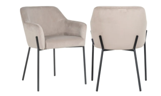 Fay khaki Velvet Chair by Richmond Interiors | Style Our Home